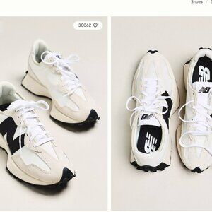 New Balance Classics 327 Cream and Black Sneakers Running Shoes